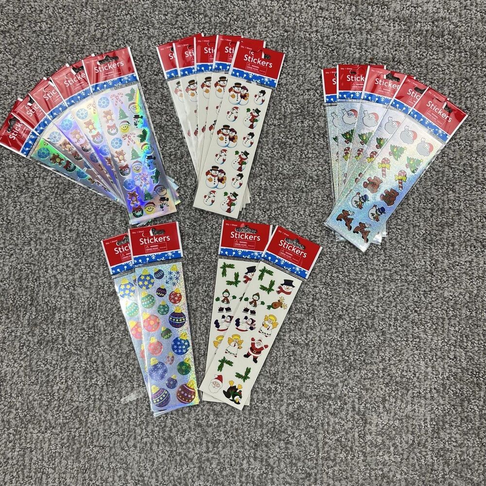 Oriental Trading Holiday Stickers 19 Sheets Christmas Santa Ornaments Snowman - Picture 5 of 5